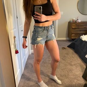 Abercrombie and Fitch high rise mom shorts